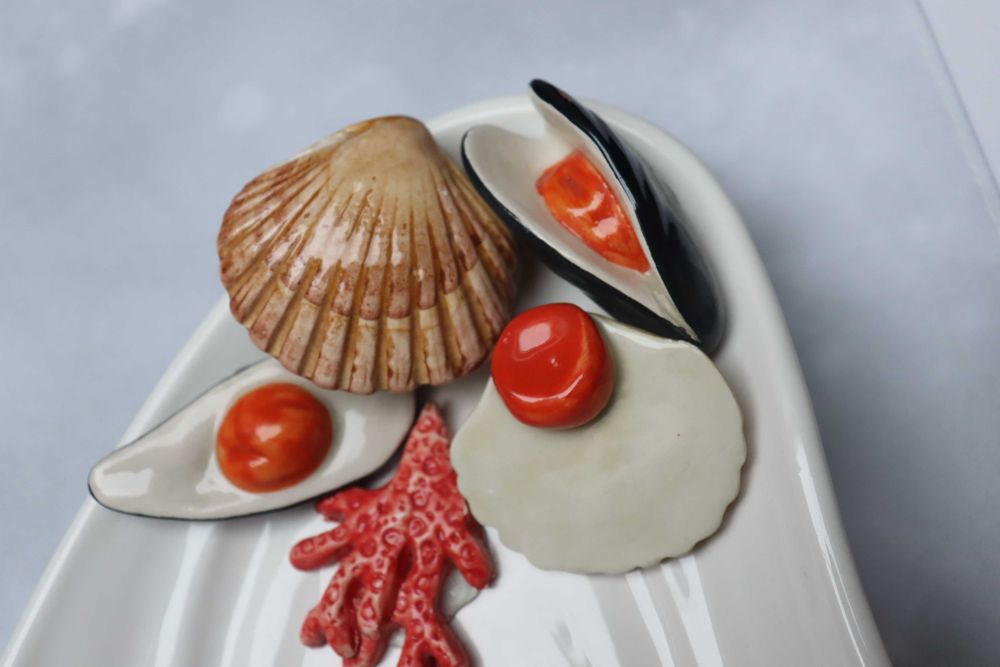 чинии италиански порцелан, ръчна изработка