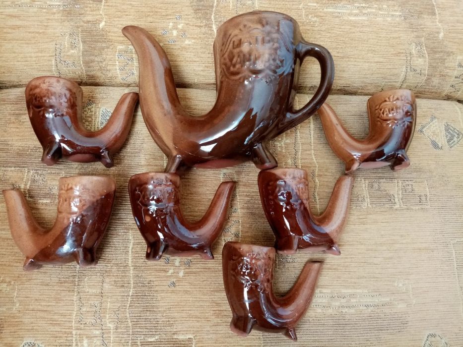 Оригинален винтидж керамичен сервиз „Павур Хан Крум“ – 80-те