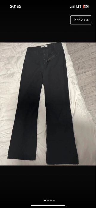 pantaloni evazati de material Mango, eleganti
