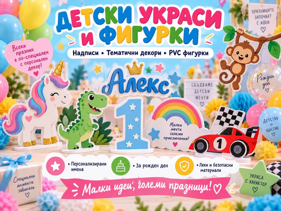 Изработка на надписи за украса и PVC фигурки