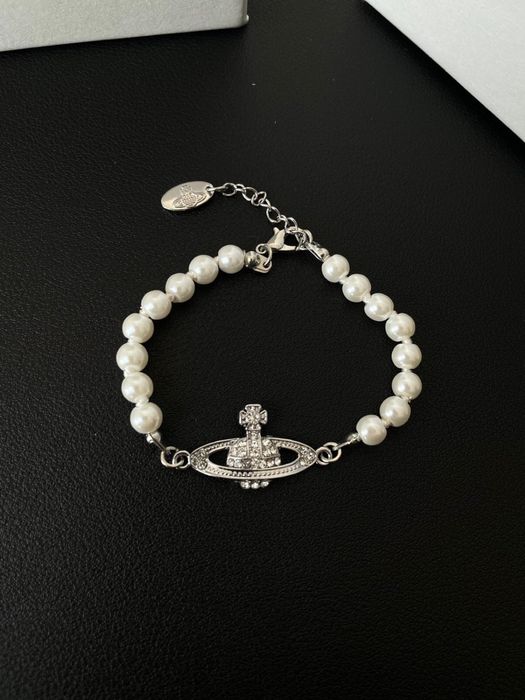 Bratara Vivienne Westwood Perle Silver