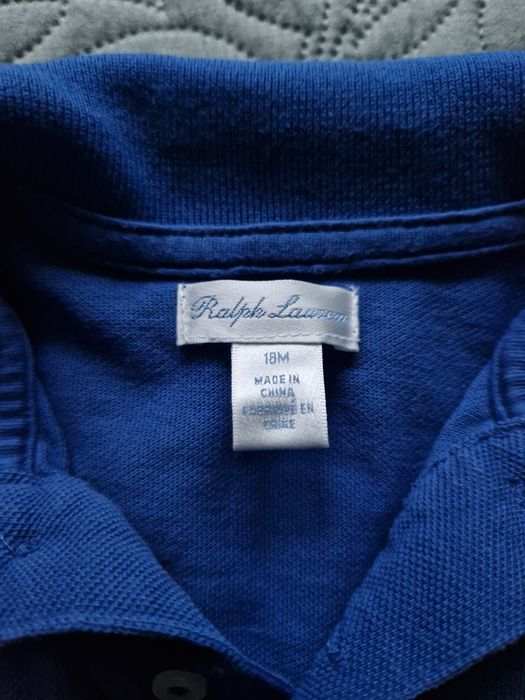 Tricou polo, maneca lunga, Ralph Lauren, marime 18 luni