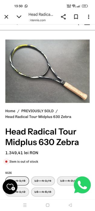 Racheta tenis Head radical tour!