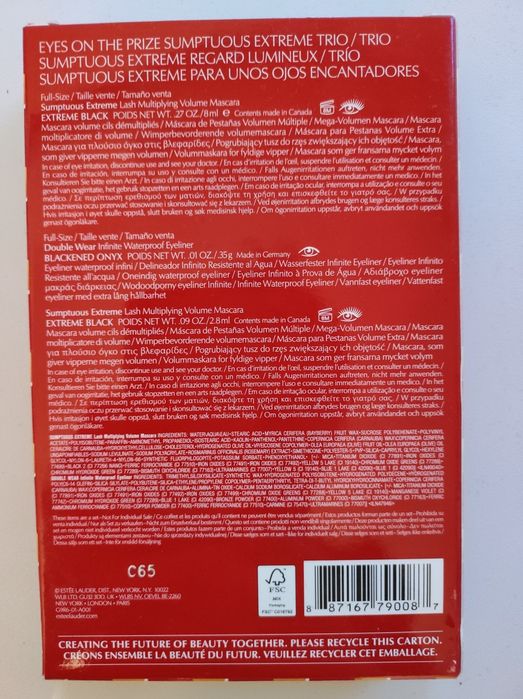 КОМПЛЕКТ ESTEE LAUDER Eyes On The Prize Sumptuous Extreme Trio Set Спи