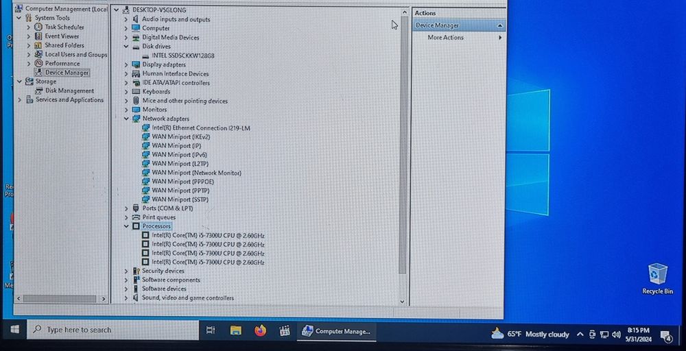 Intel nuc7 i5-7300u  8gb 128gb Zara Made in USA racire pasiva radiator