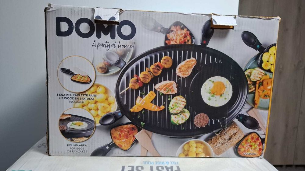 Gratar raclette pentru 8 persoane DO9038G, 1200 W, DOMO