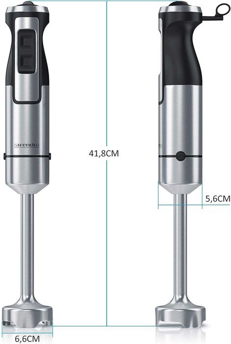 Ръчен блендер Arendo от неръждаема стомана, 1000W, лек ДЕФЕКТ