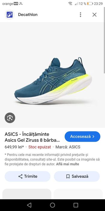 Asics ziruss 8 Nou