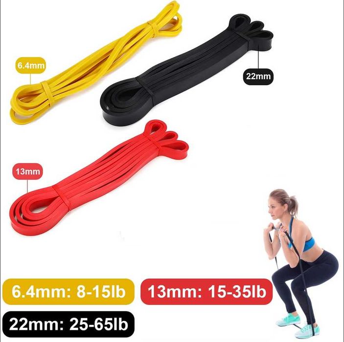 Силови ленти със съпротивление Active Gym - 6,4мм , 13мм и 22мм