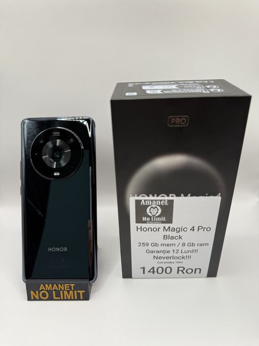 Honor Magic 4 Pro  256GB / 8GB RAM  CA  NOU!!! ,  AMANET NO LIMIT Garantie 12 Luni.