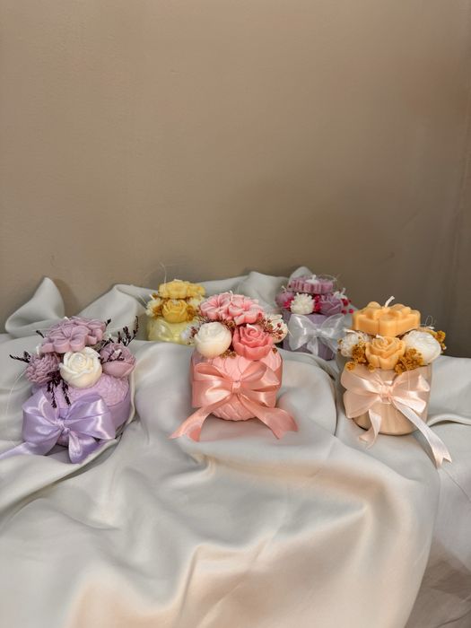 Ароматен букет от соеви свещи