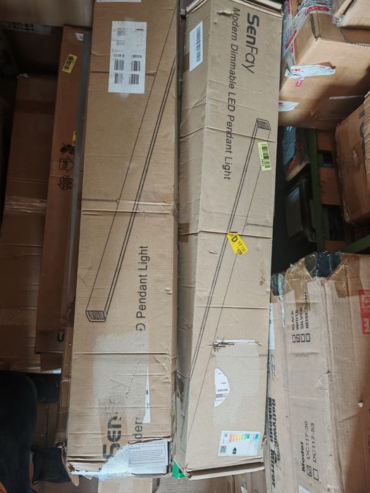 Линейна черна LED лампа 100/120см димируема с дистанционно