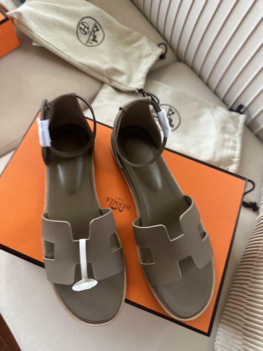 Sandale hermes piele naturala