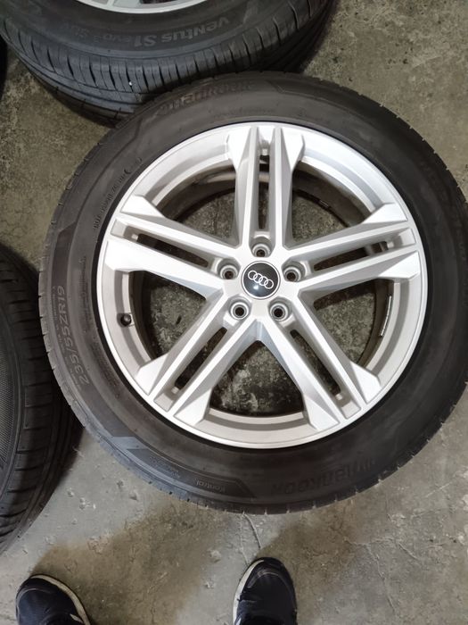 Set jante aliaj prindere 5x112 et 39 cu anvelope vara 235/55/19 audi q5 vw seat skoda
