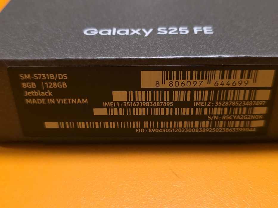 Samsung S25 FE 128gb 8gb Jetbalck sigilat factura garantie Samsung