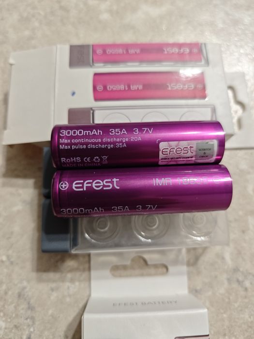 Аккумуляторы 18650 EFEST 3000