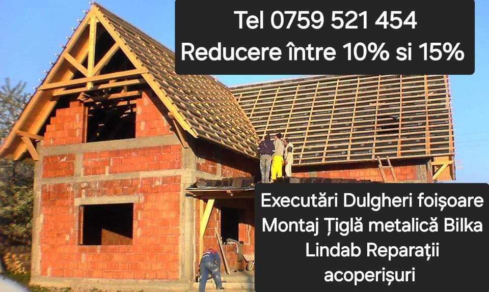 Reparații Acoperișuri/Montaj Țiglă Tabla BILKA/Hidroizolații
