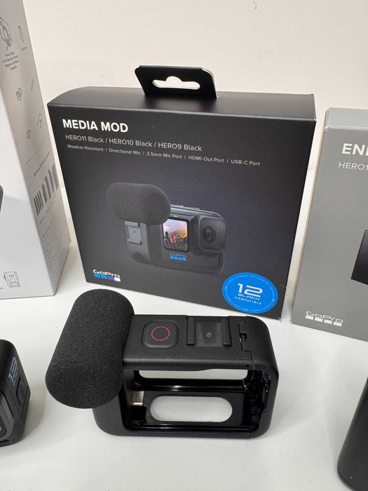camera GoPro Hero 13 + Filtre ND + Media Mod + 2 baterii Enduro + incarcator usb-c