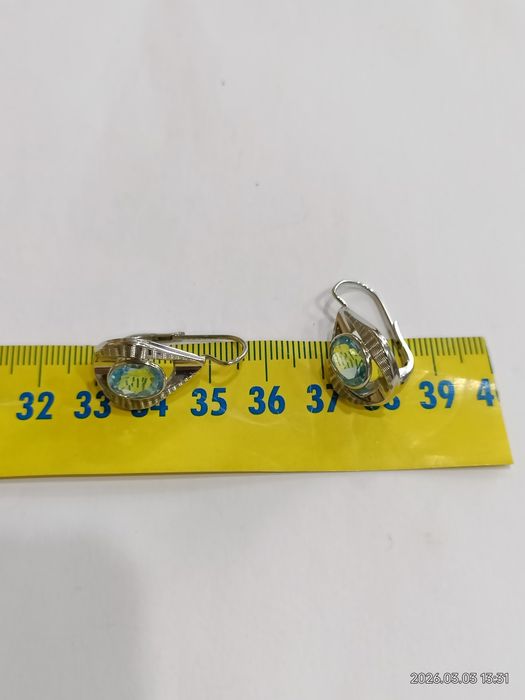 Vind cercei din aur 18kt cu topaz