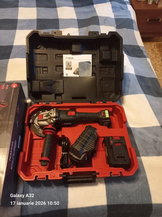 Flex polidisc Parkside Performance cu acumulator 4ah  incarcator 4.5a