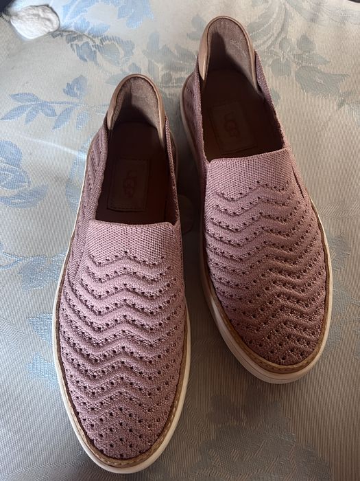 UGG, balerini 'slip-on', material textil, roz sidefat