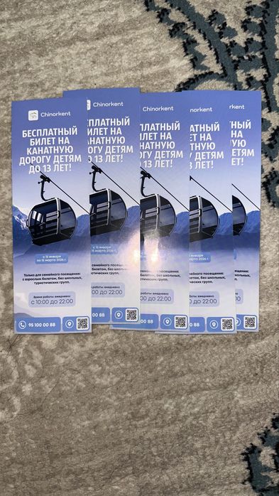 Chinorkent kanatkasiga bilet