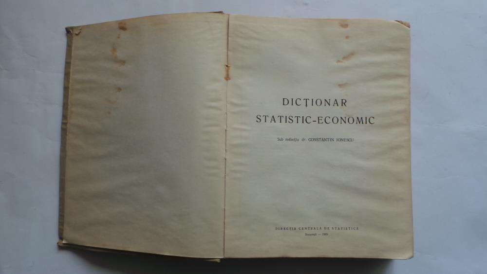 Dictionar Statistic Economic din anul 1969