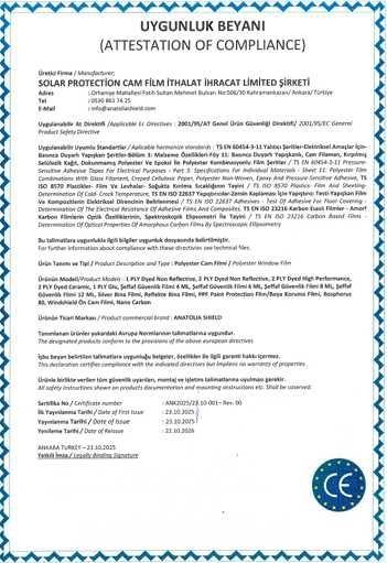 UV слънцезащитно фолио, огледално,  ролка 150 см × 30 м | Цена за ролка