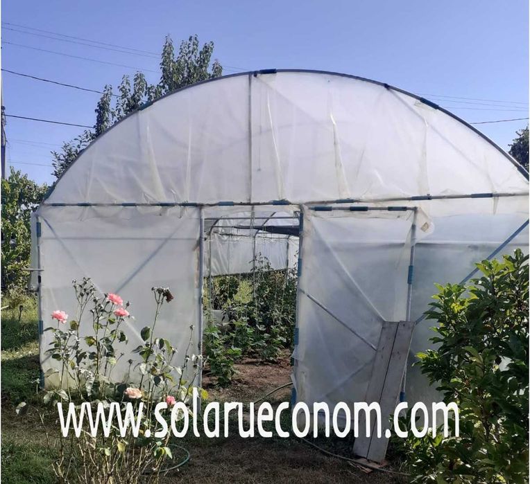 Solar (sera) - structura metalica și folie - 5x6m(30 mp) – 2977 lei