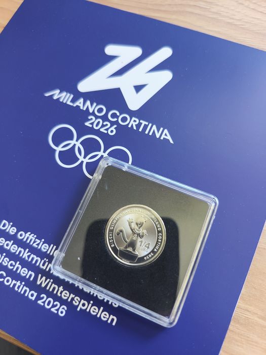 Монета Олимпиада 2026 Милано Кортина Milano Cortina Olympia