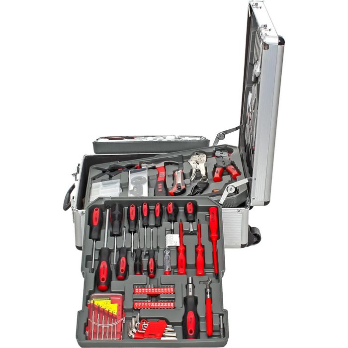 Trusa scule 188 piese chei, tubulare, clești, șurubelnițe și