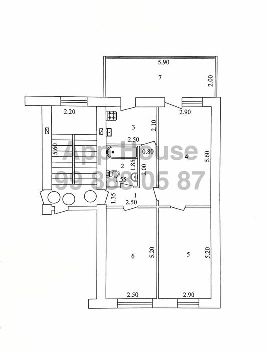 3 Комнаты 3/4/4 Дубовая, Кирпич, Балкон 2х6, Дом Пионеров, Кадышева
