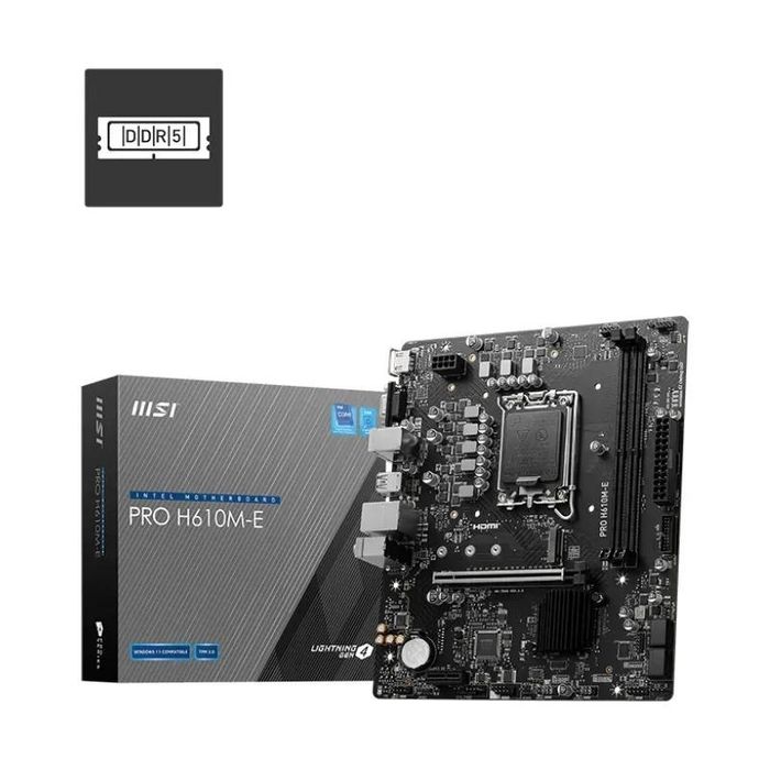 Placă de bază DDR5 nouă  MSI PRO H610M-E