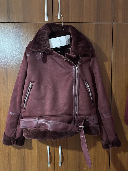 Яке байкър-цвят бордо