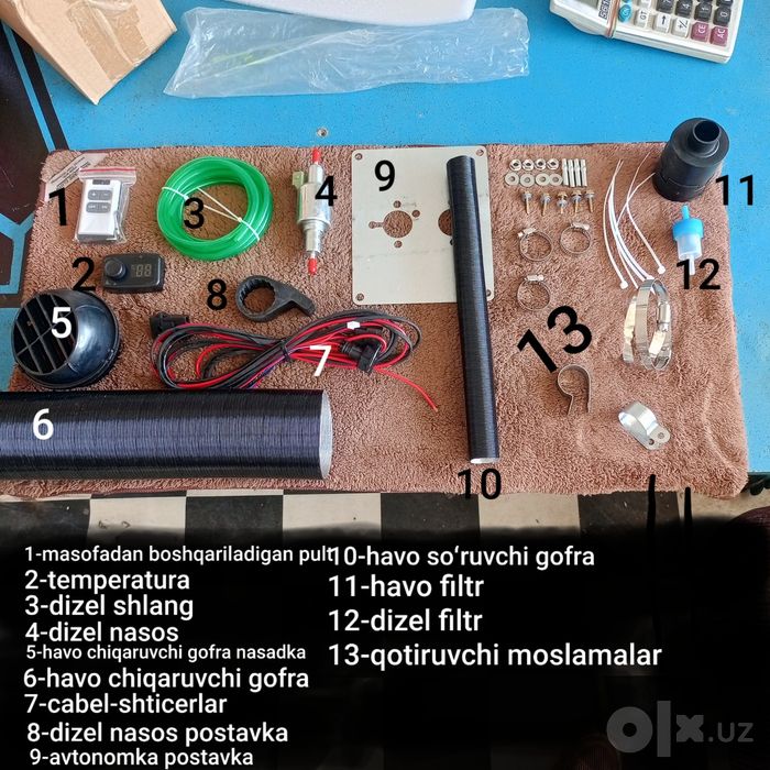 Yuk mashinalari uchun avtonomni pechka salyarka(dizel) bilan ishlaydi