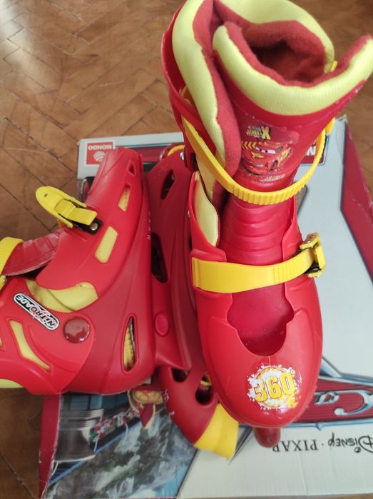 Role copii Mondo ajustabile, marimi 33-36, 4 roti, in linie, Cars