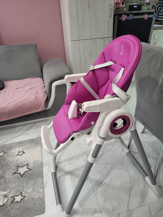 Бебешко столче за хранене Crocodile , розов