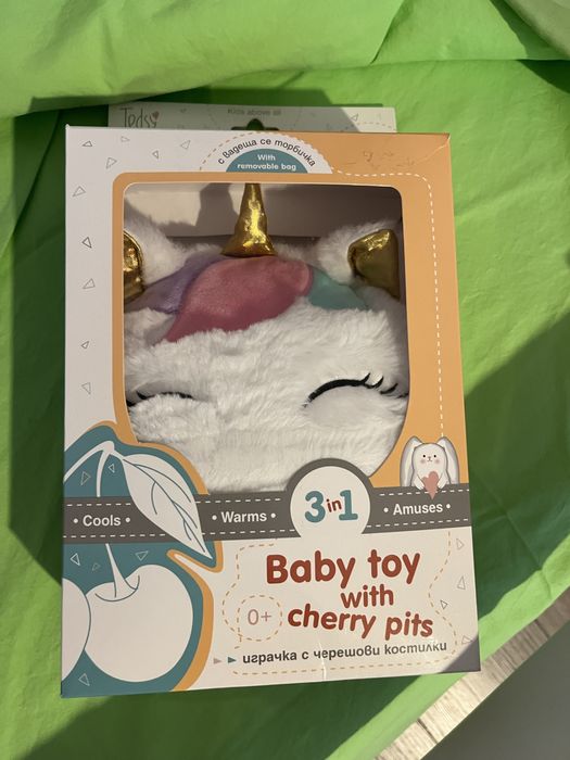 Мека играчка с костилки от череша против колики