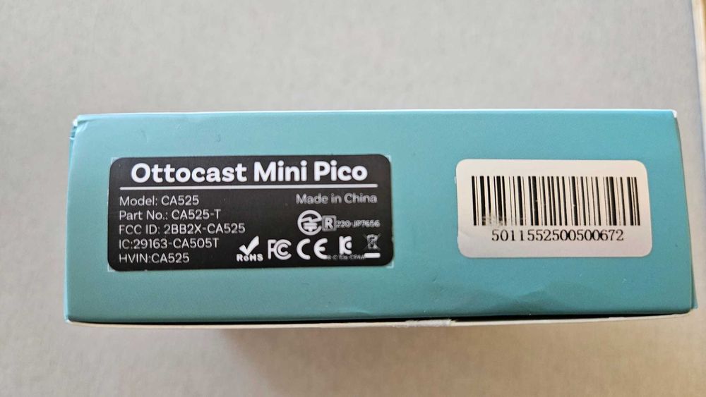 Ottocast Mini Pico 2026 Wireless Android Auto/ Apple CarPlay адаптер/ донгъл
