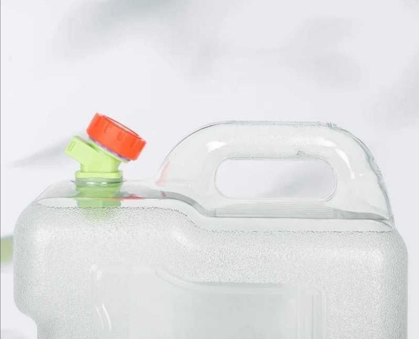 12l Прозрачна туба за вода с кранче за къмпинг, каравана, кемпер, рема