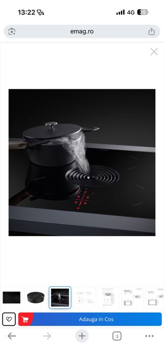 Plita inductie cu hota integrata, PURU2, BORA, 80cm, recirculare aer