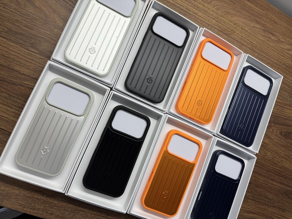 Rimowa Case Husa iPhone 17 / 17 Pro / 17 Pro Max / 16 Pro / 16 Pro Max Argintie / Portocalie / Albastra / Neagra