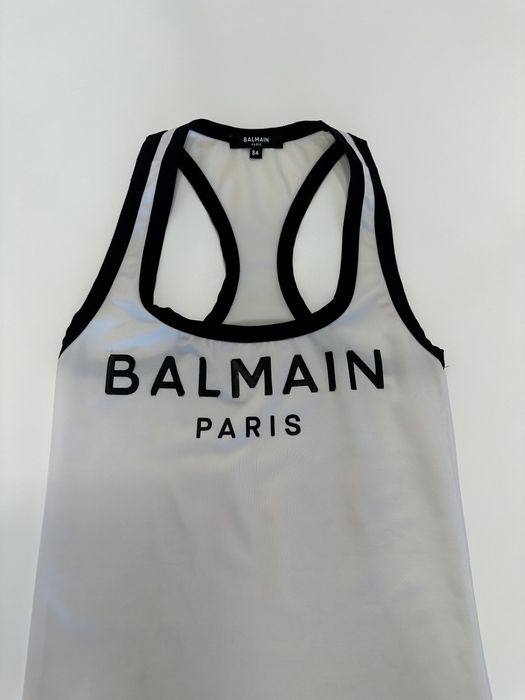 Тениска Saint Lurent/ Потник Balmain / Латексов панталон We11done