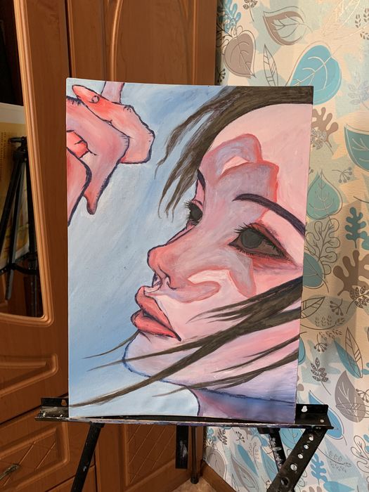 Картина гуашью «Тень»