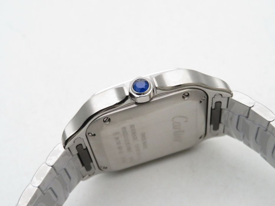 Cartier Santos de Cartier 35mm Дамски - Диамантен Безел - Бял Циферблат - QC Снимки