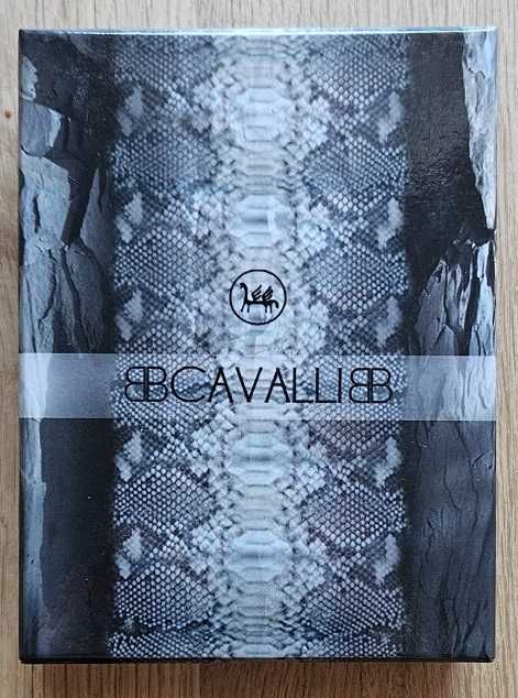 Мъжки кожен портфейл Cavalli Кавали черен от змийска кожа НОВ