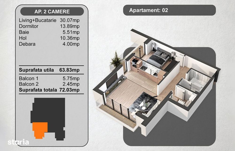 Apartament cu 2 camere, imobil premium - aproape de Casa Poporului, S5