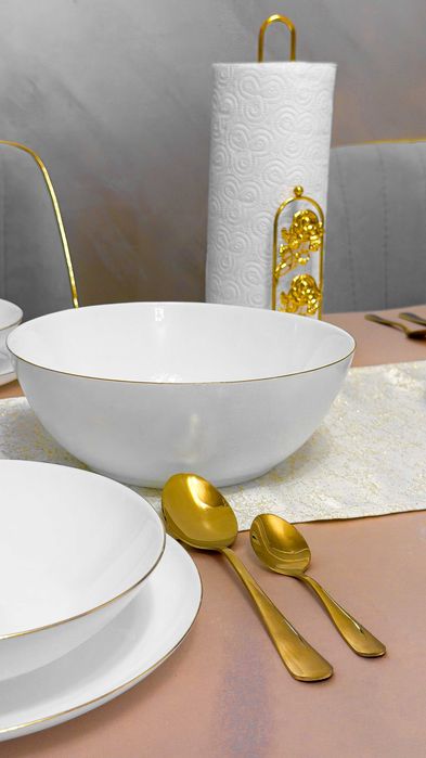 Set tacâmuri din inox auriu finisaj premium 24 piese GLOSS