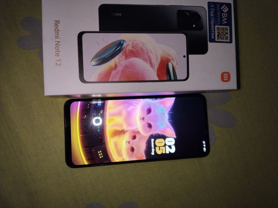 Redmi not 12 onyx gray 6gb ram 128 GB rom