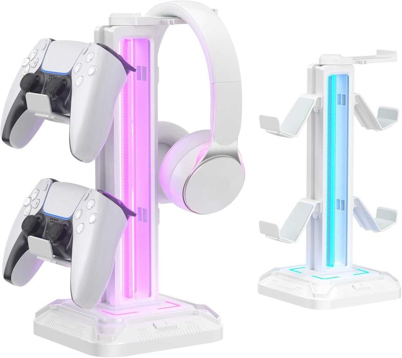 RGB стойка за слушалки и контролери , джойстик PS4, PS5, XBOX
